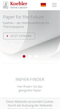 Mobile Screenshot of koehlerpaper.com